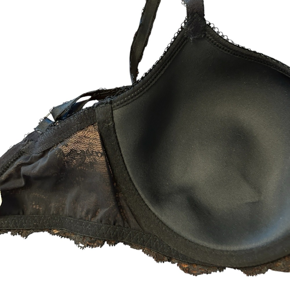 Wacoal Bra 32DD Black "Seduction Spacer" Underwire T Shirt Bra #853255‎ Opaque - Picture 4 of 10